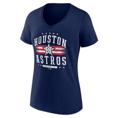 Houston Astros Women's Americana Team V-Neck T-Shirt - Navy