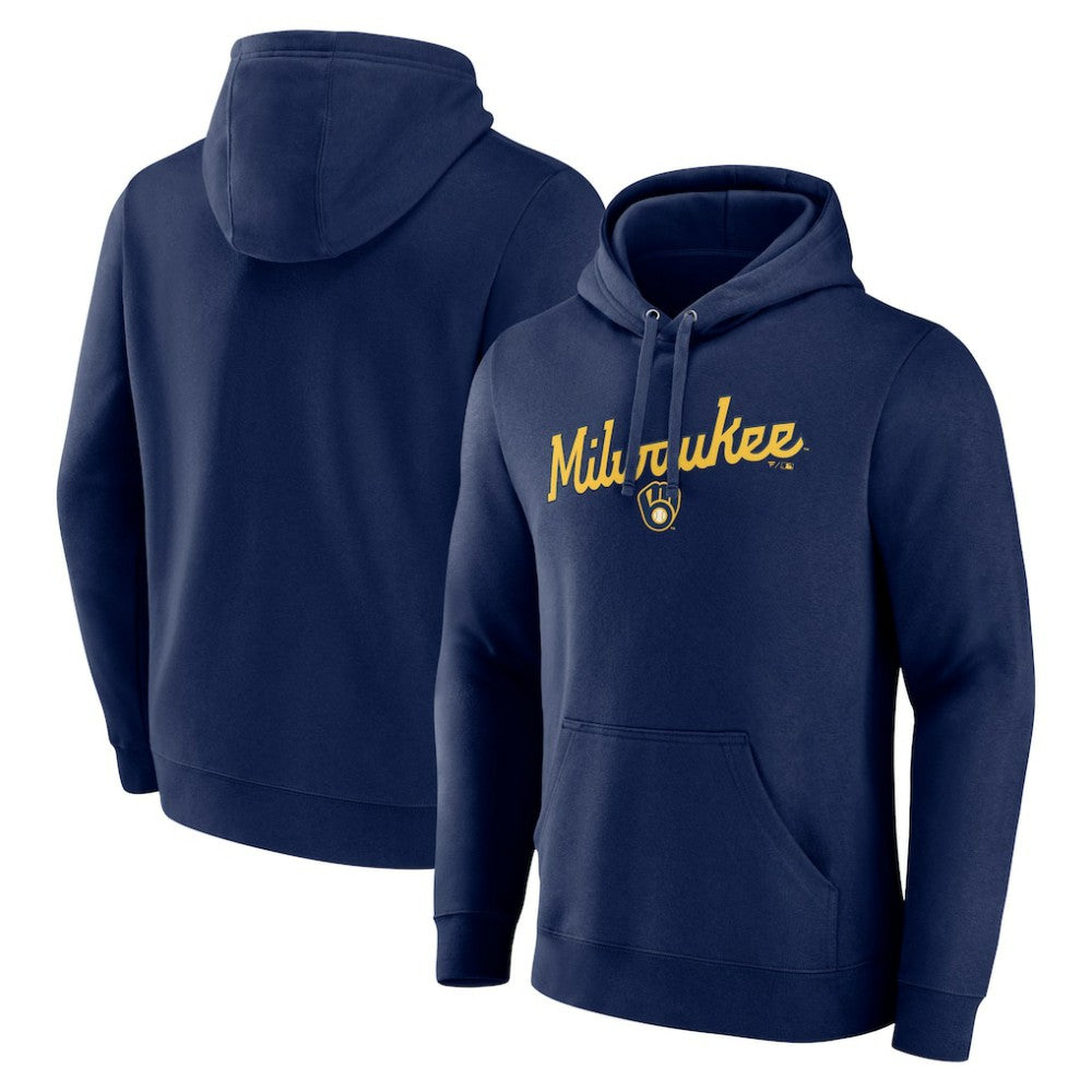 Milwaukee Brewers Series Sweep Pullover Hoodie - Navy