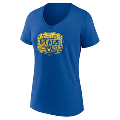 Milwaukee Brewers Women's Hometown Collection Barrel V-Neck T-Shirt - Royal