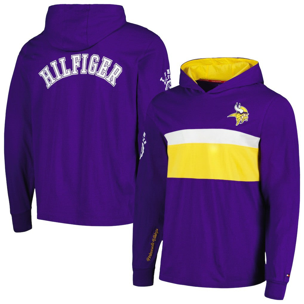 NFL Minnesota Vikings Tommy Hilfiger Morgan Long Sleeve Hoodie T-Shirt