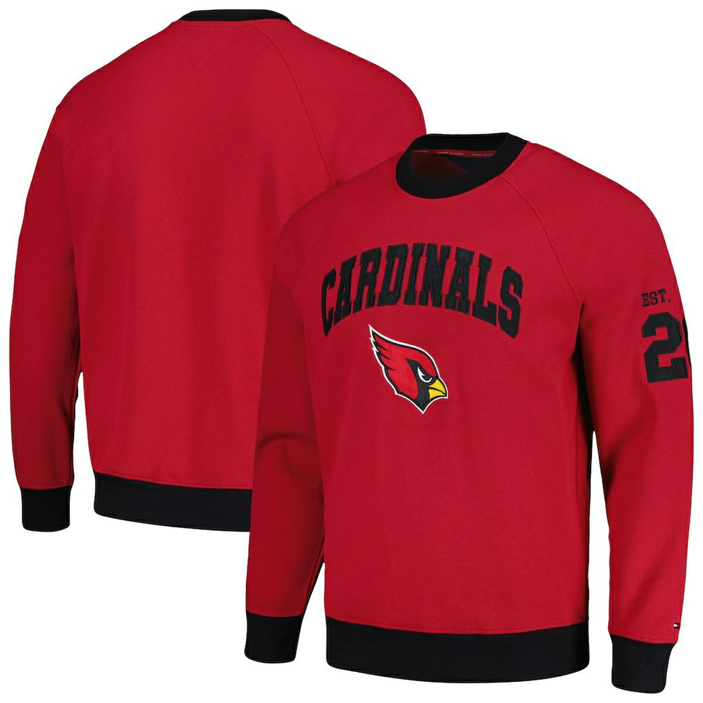 NFL Arizona Cardinals Tommy Hilfiger Reese Raglan Tri-Blend Pullover Sweatshirt