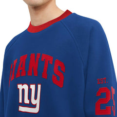 NFL New York Giants Tommy Hilfiger Reese Raglan Tri-Blend Pullover Sweatshirt