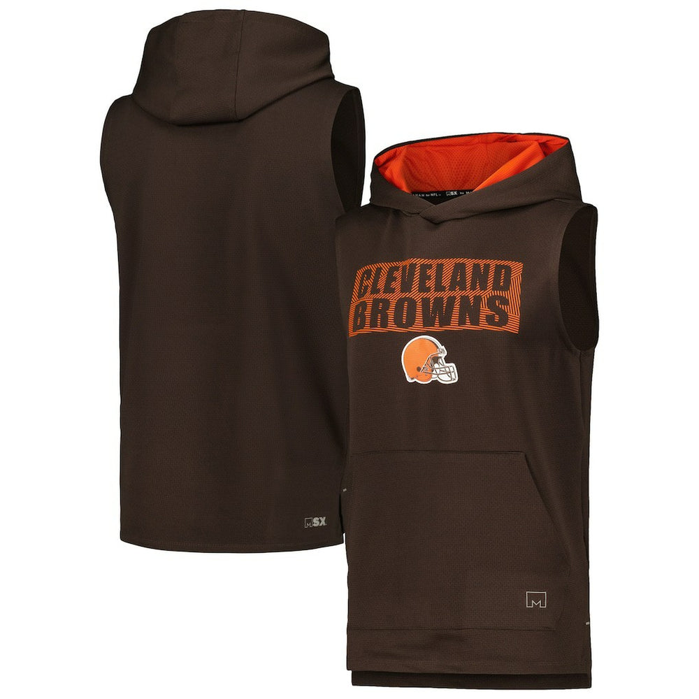 NFL Cleveland Browns MSX by Michael Strahan Marathon Sleeveless Pullover Hoodie
