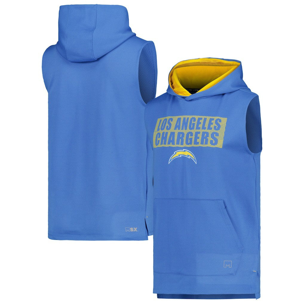 NFL Los Angeles Chargers MSX by Michael Strahan Marathon Sleeveless Pullover Hoodie