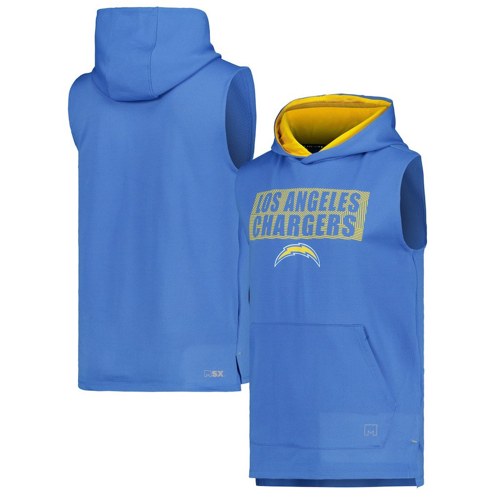 NFL Los Angeles Chargers MSX by Michael Strahan Marathon Sleeveless Pullover Hoodie