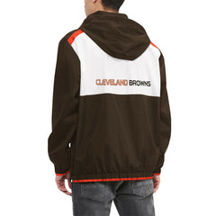 NFL Cleveland Browns Tommy Hilfiger Carter Half-Zip Hooded Top