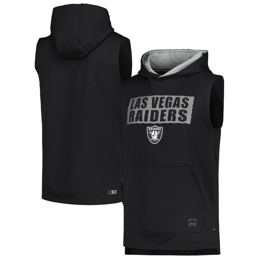 NFL Las Vegas Raiders MSX by Michael Strahan Marathon Sleeveless Pullover Hoodie