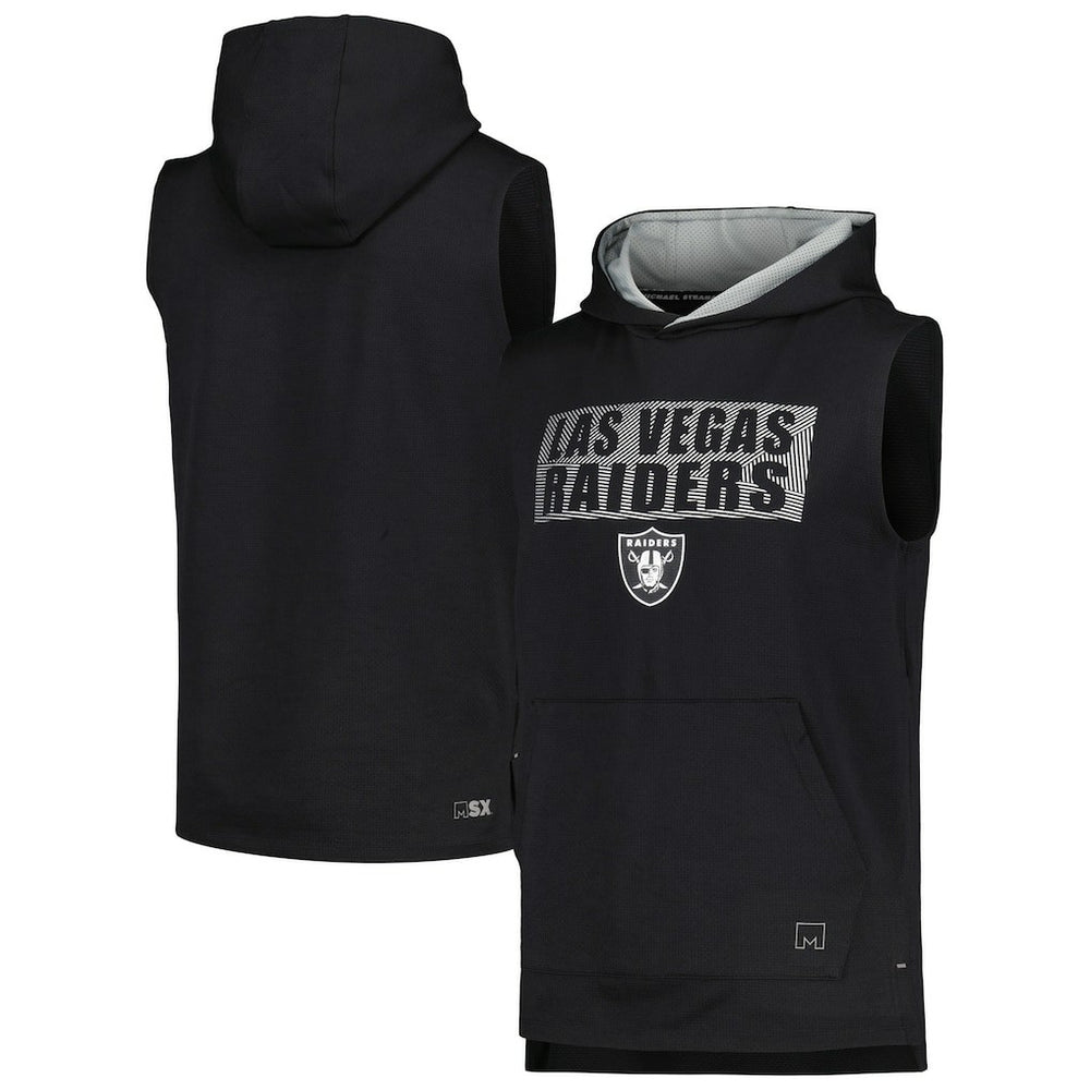NFL Las Vegas Raiders MSX by Michael Strahan Marathon Sleeveless Pullover Hoodie
