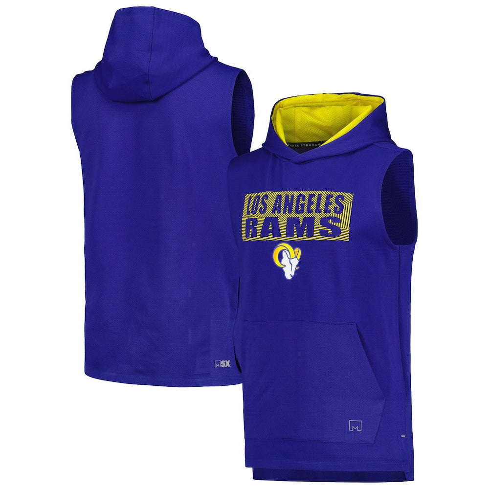 NFL Los Angeles Rams MSX by Michael Strahan Marathon Sleeveless Pullover Hoodie