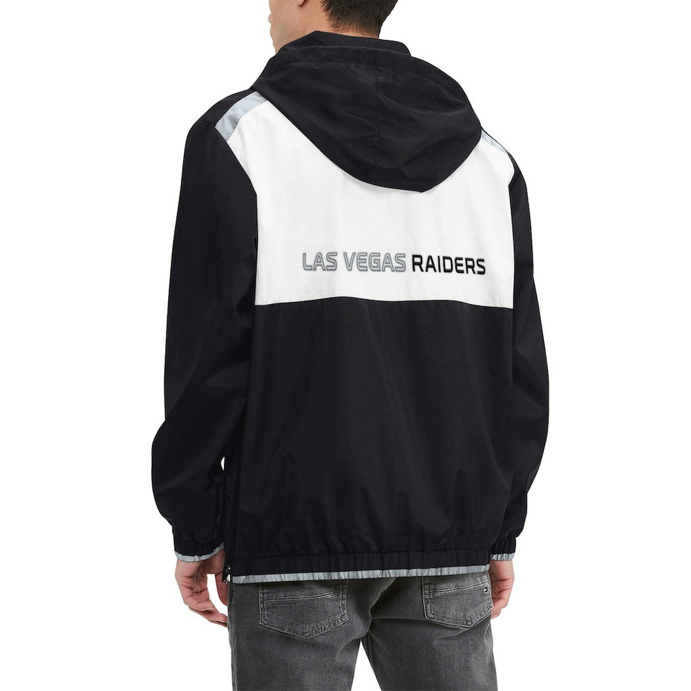 NFL Las Vegas Raiders Tommy Hilfiger Carter Half-Zip Hooded Top