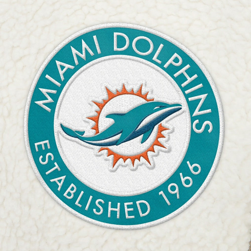 NFL Miami Dolphins Tommy Hilfiger Jordan Sherpa Quarter-Zip Sweatshirt