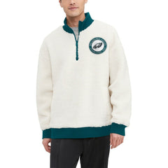 NFL Philadelphia Eagles Tommy Hilfiger Jordan Sherpa Quarter-Zip Sweatshirt