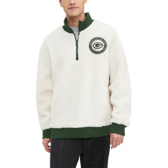 NFL Green Bay Packers Tommy Hilfiger Jordan Sherpa Quarter-Zip Sweatshirt