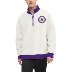 NFL Minnesota Vikings Tommy Hilfiger Jordan Sherpa Quarter-Zip Sweatshirt