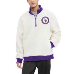 NFL Minnesota Vikings Tommy Hilfiger Jordan Sherpa Quarter-Zip Sweatshirt
