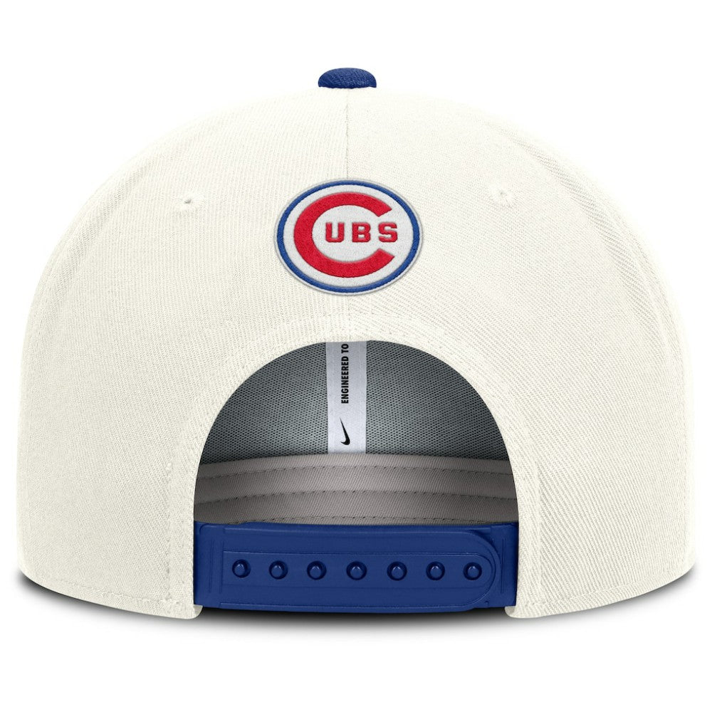 Chicago Cubs Cooperstown Pro Dri-FIT Snapback Hat - Cream/Royal | Nike