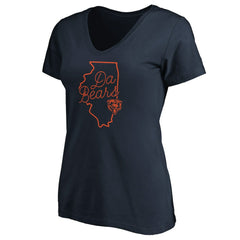 NFL Chicago Bears Women's Script V-Neck T-Shirt