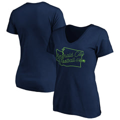 NFL Seattle Seahawks Women's Script V-Neck T-Shirt