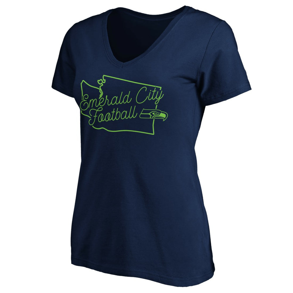 NFL Seattle Seahawks Women's Script V-Neck T-Shirt
