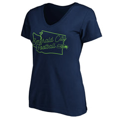 NFL Seattle Seahawks Women's Script V-Neck T-Shirt