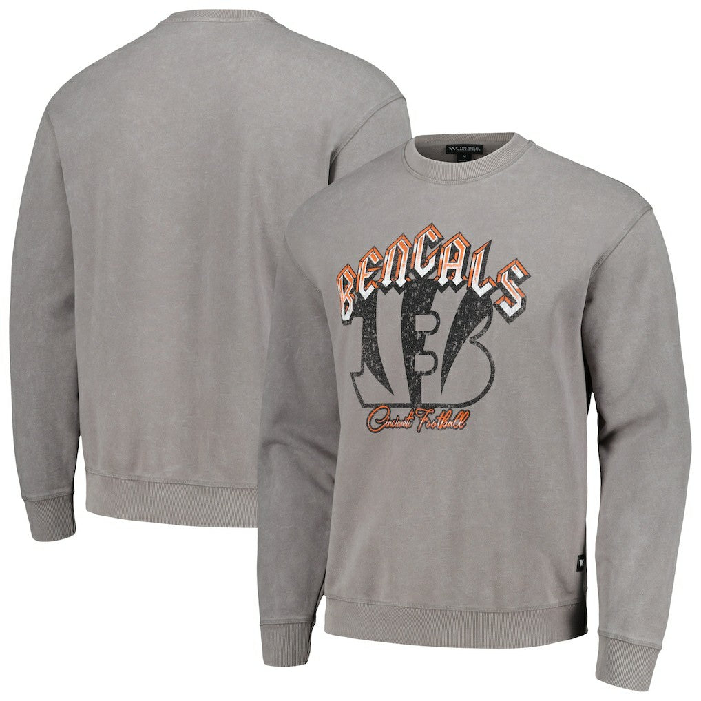 NFL Cincinnati Bengals The Wild Collective Unisex Distressed Pullover Sweatshirt