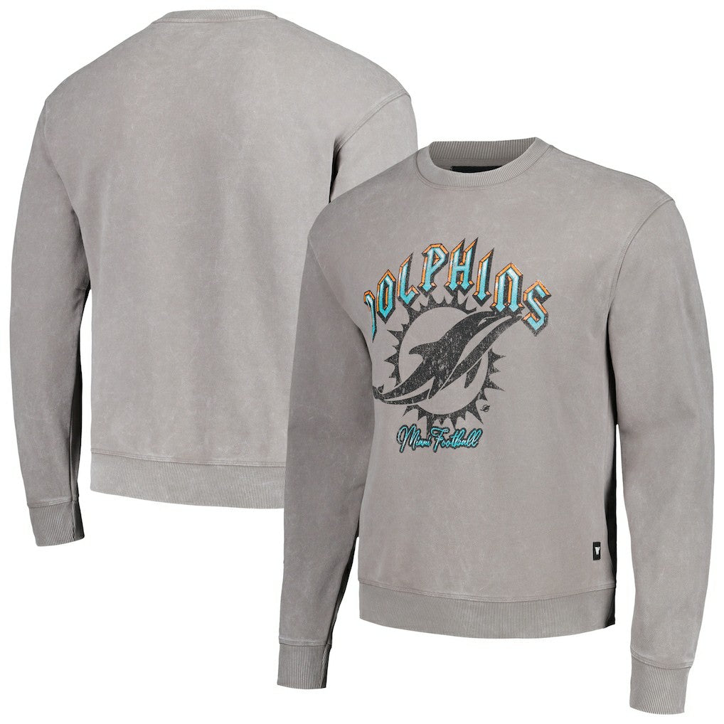 NFL Miami Dolphins The Wild Collective Unisex Distressed Pullover Sweatshirt