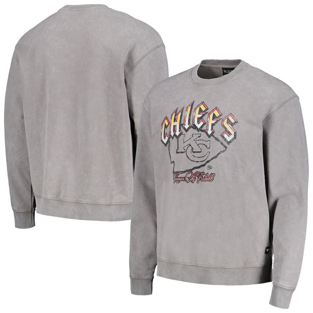 NFL Kansas City Chiefs The Wild Collective Unisex Distressed Pullover Sweatshirt