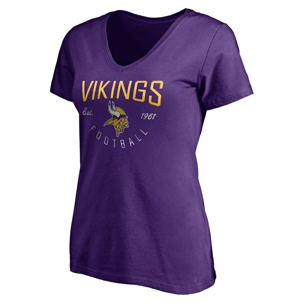 NFL Minnesota Vikings Women's Live For It V-Neck T-Shirt