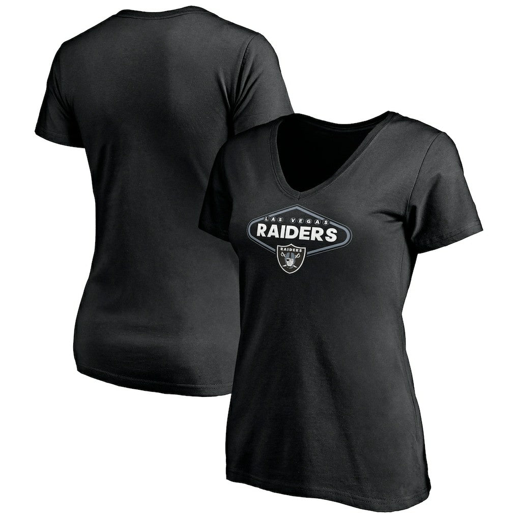 NFL Las Vegas Raiders Women's Hometown Collection 1st Down V-Neck T-Shirt