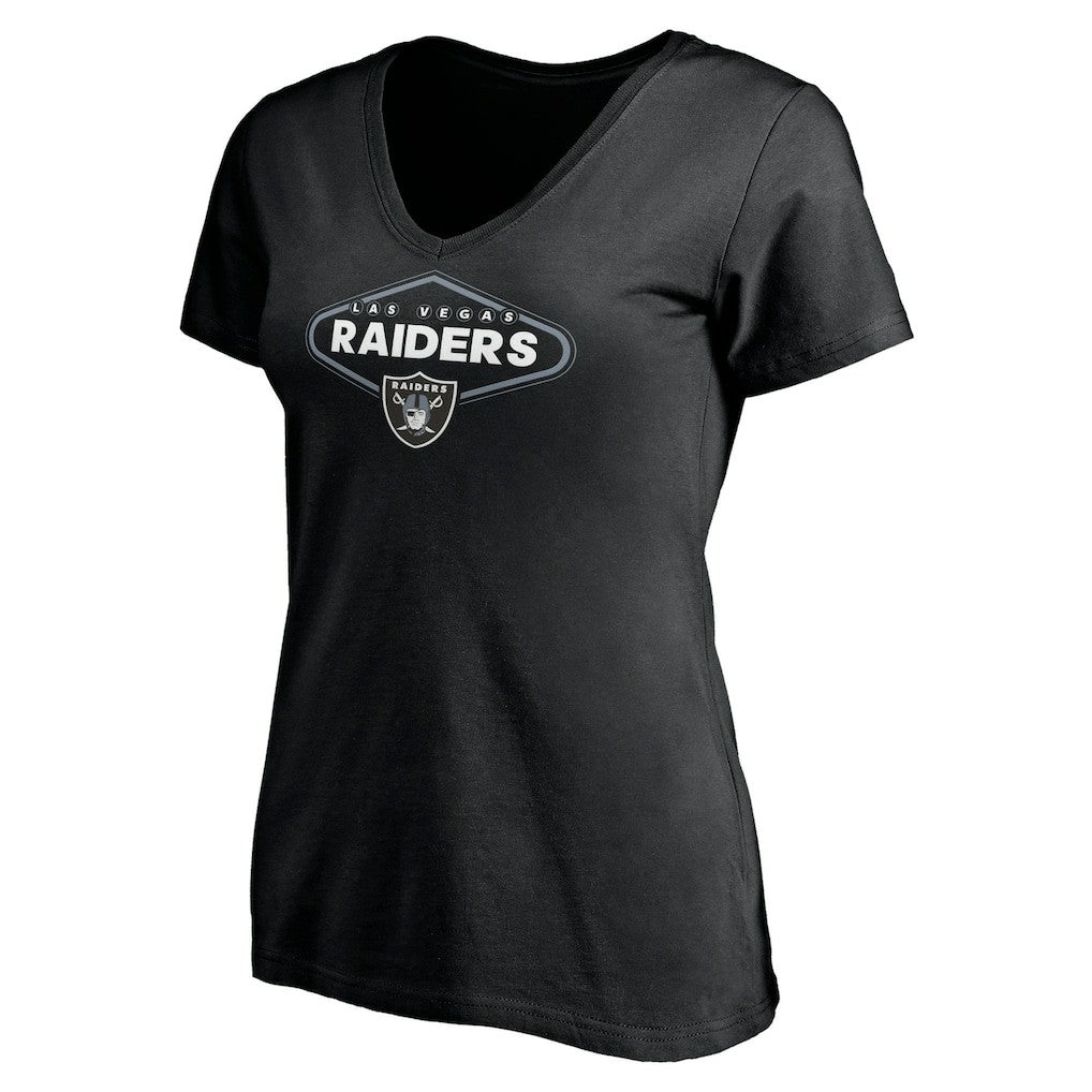 NFL Las Vegas Raiders Women's Hometown Collection 1st Down V-Neck T-Shirt