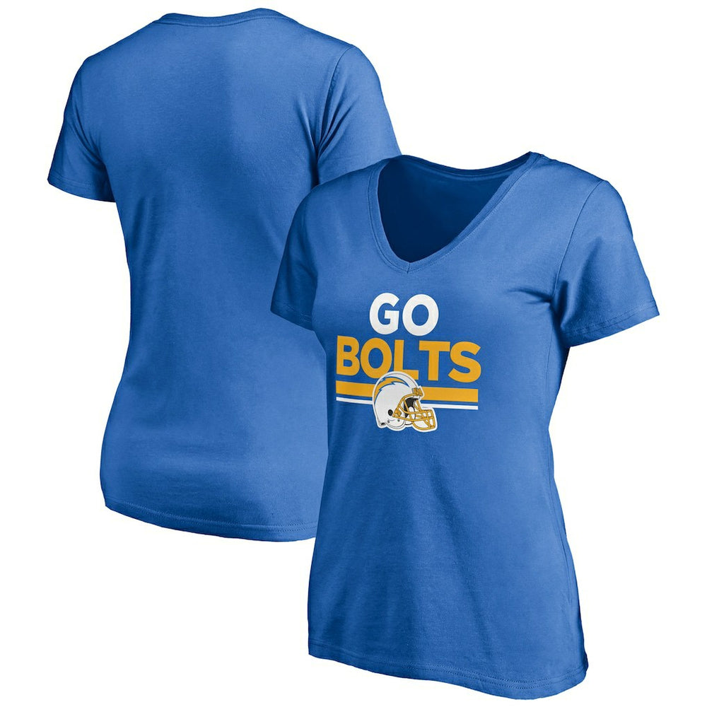 NFL Los Angeles Chargers Women's Hometown Collection Go Bolts V-Neck T-Shirt