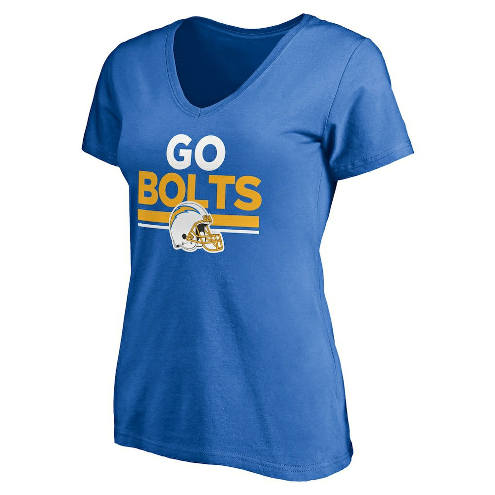 NFL Los Angeles Chargers Women's Hometown Collection Go Bolts V-Neck T-Shirt