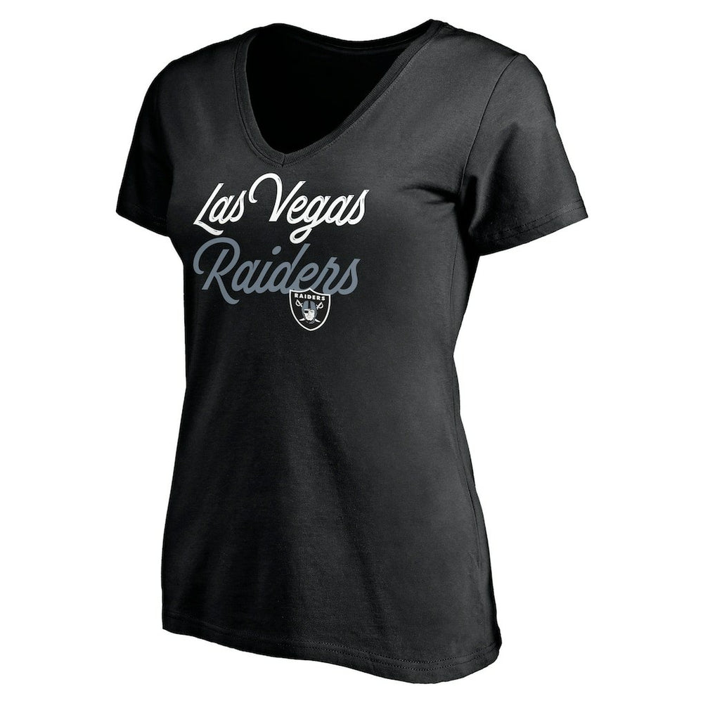 NFL Las Vegas Raiders Women's Long Stride V-Neck T-Shirt