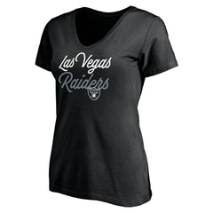NFL Las Vegas Raiders Women's Long Stride V-Neck T-Shirt