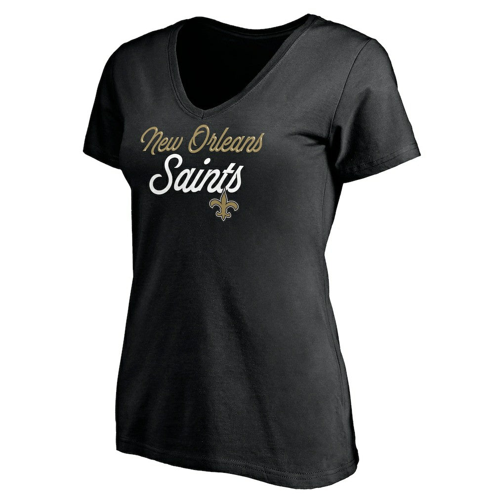 NFL New Orleans Saints Women's Long Stride V-Neck T-Shirt