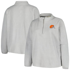 NFL Cleveland Browns Profile Women's Plus Size Sherpa Quarter-Zip Jacket