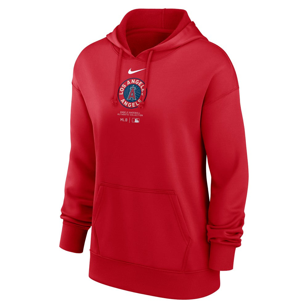 Los Angeles Angels Women's City Connect Practice Performance Pullover Hoodie - Red | Nike