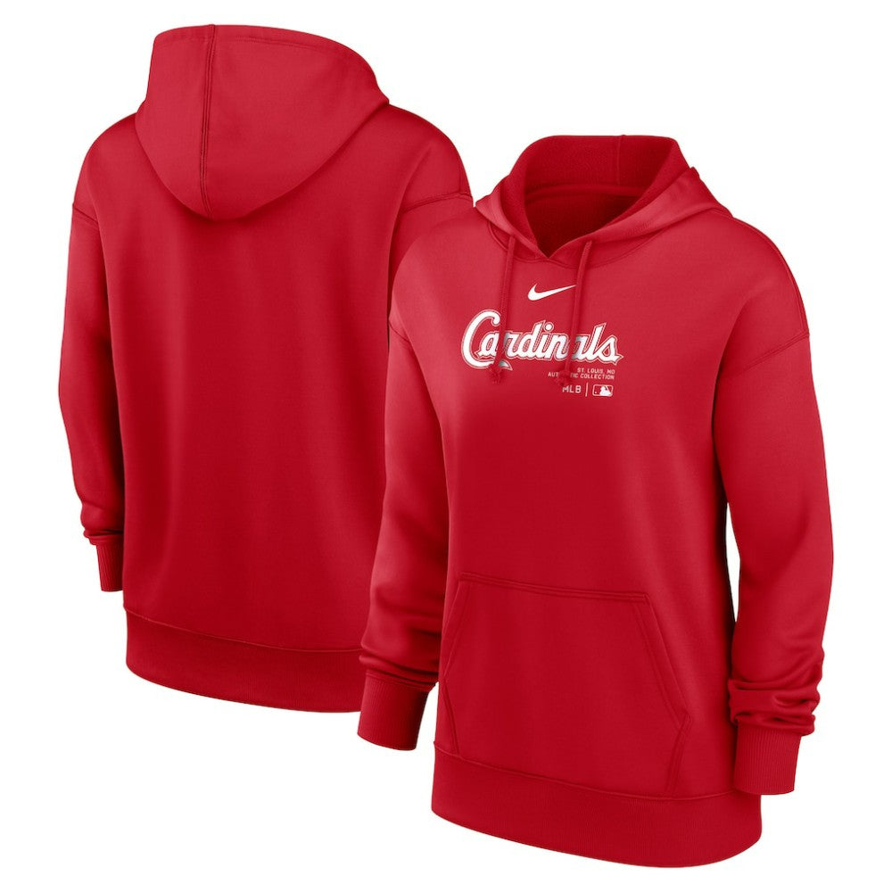 St. Louis Cardinals Women's Authentic Collection Performance Pullover Hoodie - Red | Nike