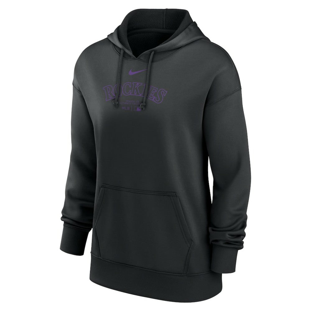 Colorado Rockies Women's Authentic Collection Performance Pullover Hoodie - Black | Nike