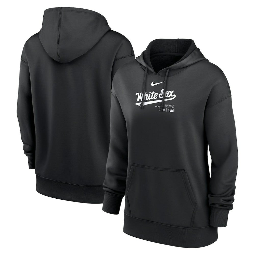 Chicago White Sox Women's Authentic Collection Performance Pullover Hoodie - Black | Nike