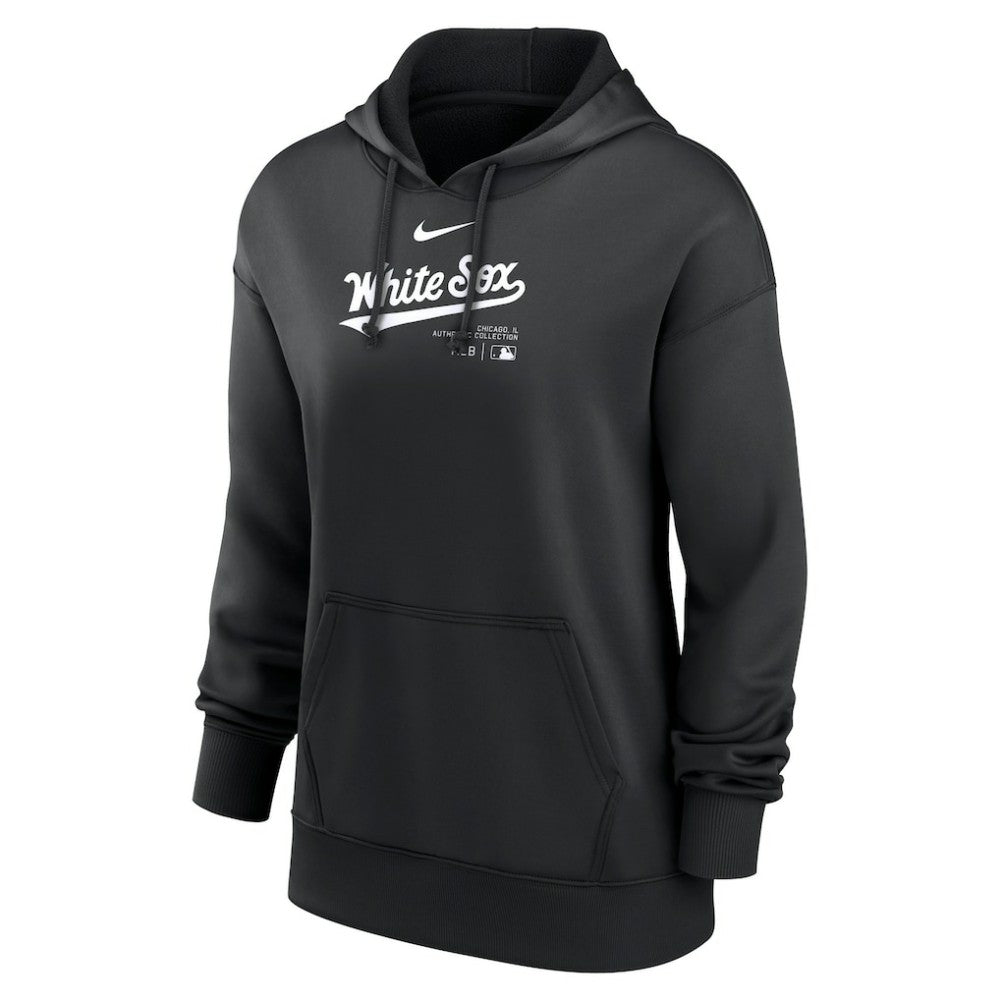 Chicago White Sox Women's Authentic Collection Performance Pullover Hoodie - Black | Nike