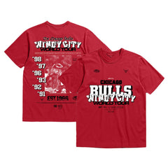 Chicago Bulls Bleacher Report x  Unisex World Tour T-Shirt sale - Red | Mitchell & Ness for sale