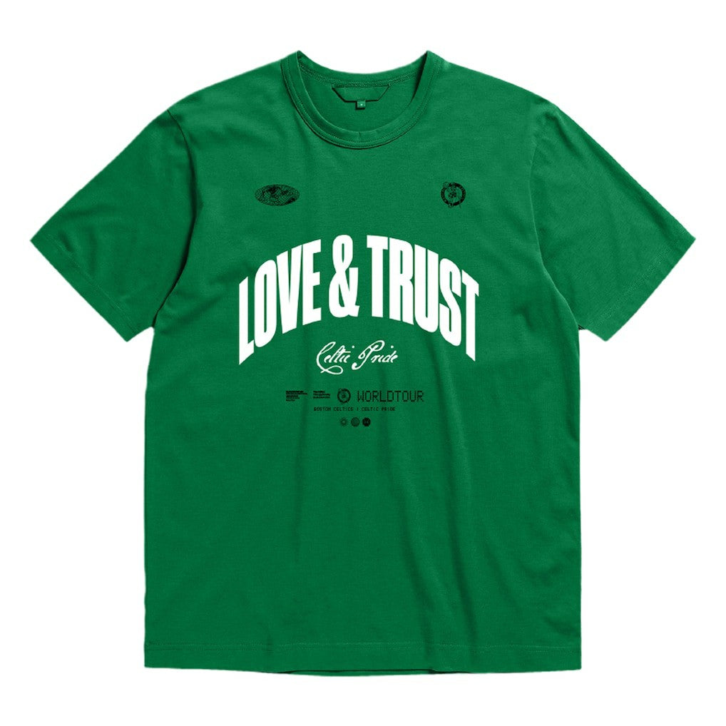 Boston Celtics Bleacher Report x  Unisex World Tour T-Shirt - Kelly Green | Mitchell & Ness outlet