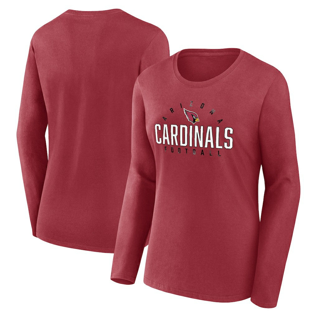 NFL Arizona Cardinals Women's Plus Size Foiled Play Long Sleeve T-Shirt