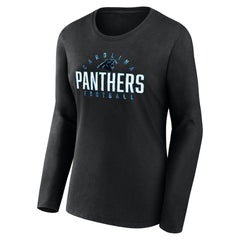 NFL Carolina Panthers Women's Plus Size Foiled Play Long Sleeve T-Shirt
