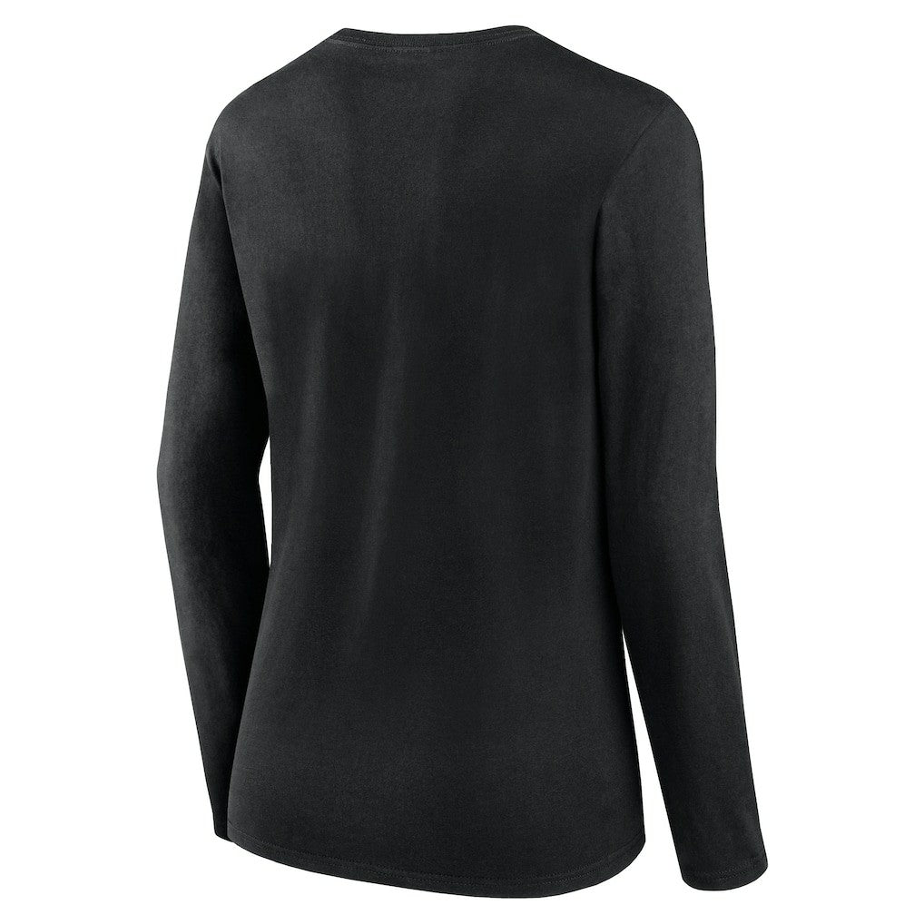NFL Carolina Panthers Women's Plus Size Foiled Play Long Sleeve T-Shirt