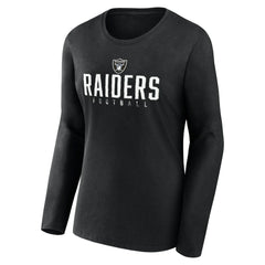 NFL Las Vegas Raiders Women's Plus Size Foiled Play Long Sleeve T-Shirt