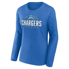 NFL Los Angeles Chargers Women's Plus Size Foiled Play Long Sleeve T-Shirt