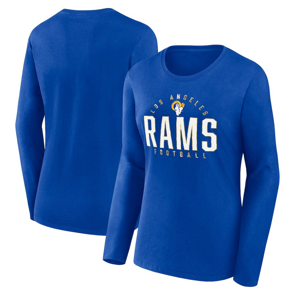 NFL Los Angeles Rams Women's Plus Size Foiled Play Long Sleeve T-Shirt