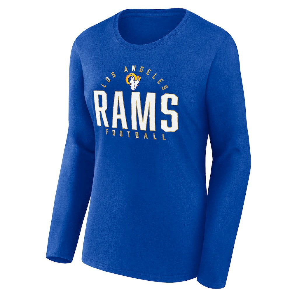 NFL Los Angeles Rams Women's Plus Size Foiled Play Long Sleeve T-Shirt